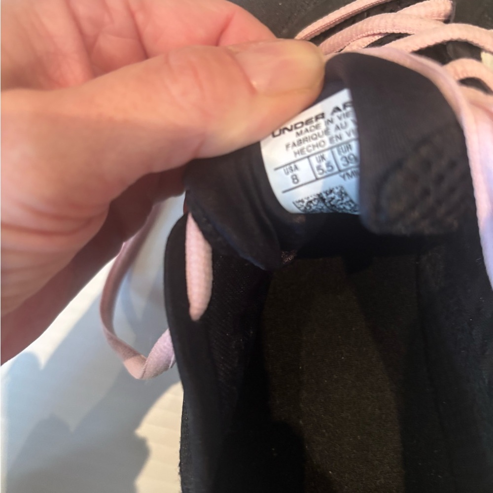 Under Armour HOVR Black and Pink Women's Athletic Shoes - Picture 7 of 8